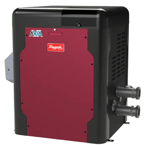 Raypak 018039 AVIA R404A Low NOx Digital Propane Pool & Spa Heater – 399,000 BTU, Copper Heat Exchanger