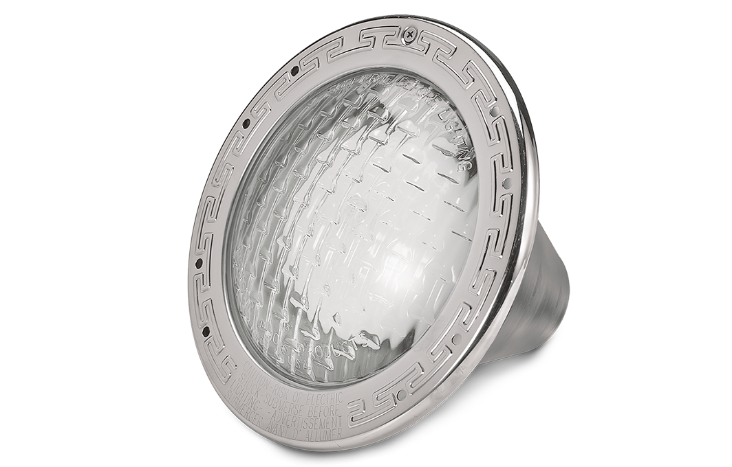 Pentair Amerlite underwater pool light with stainless steel face ring