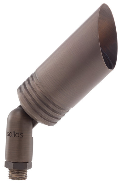 Sollos 995502 6.5" Contemporary Bullet Light – Antique Brass, 12V, Fixture Only